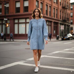 Magali Pascal Harriet Lightweight Denim Dress Size Small NWT